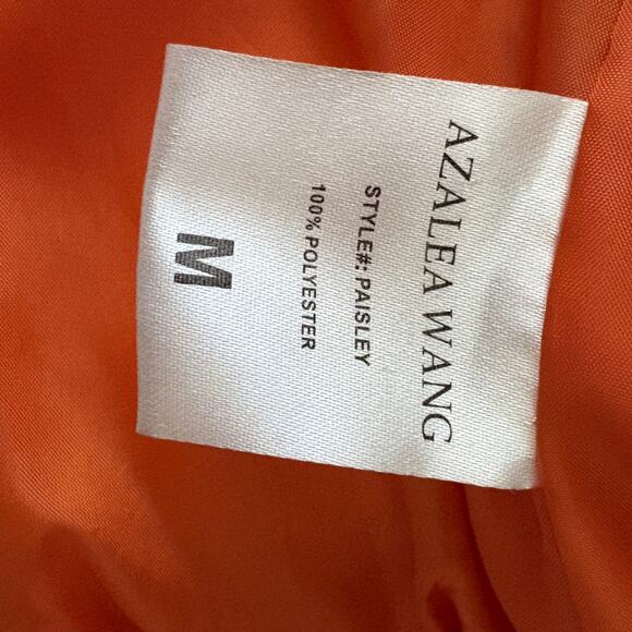 Puffer Jacket cropped Azalea Wang Orange Paisley Bandana Print M Y2K Dopamine - Picture 6 of 9